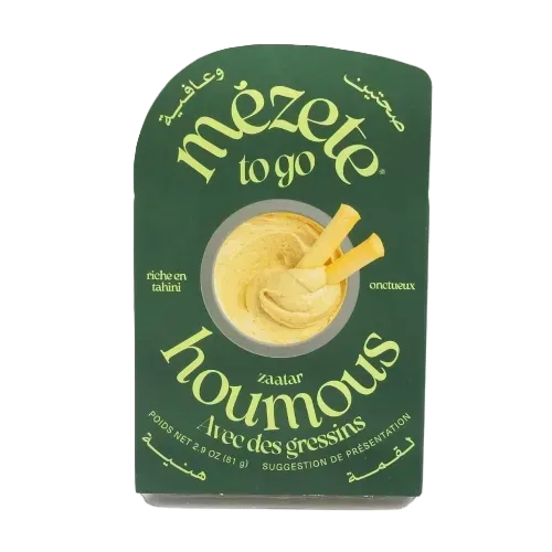 Houmous au Zaatar et Gressins