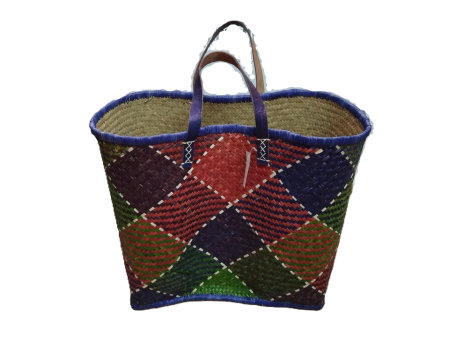Sac en Palmier Teinté Multicolore