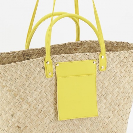 Sac Jonc Bandouli&egrave;re et Pochette Color&eacute;es