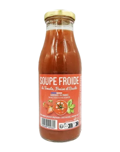 Soupe Froide Tomate Fraise et Basilic