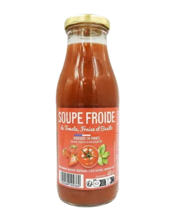 Soupe Froide Tomate Fraise et Basilic